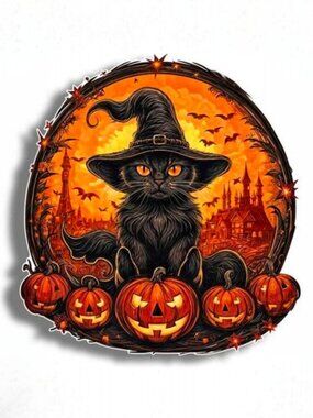 Puzzles Up Halloween Cat Ghost Wooden Jigsaw Puzzle A5 Small Witch Cat Wood NWT
